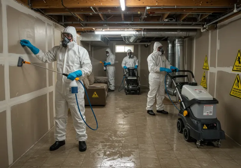 Basement Moisture Removal and Structural Drying process in Gove, KS